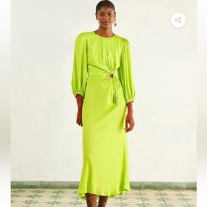 FARM Rio | Lime Circle Cut Out Dress | Size XS